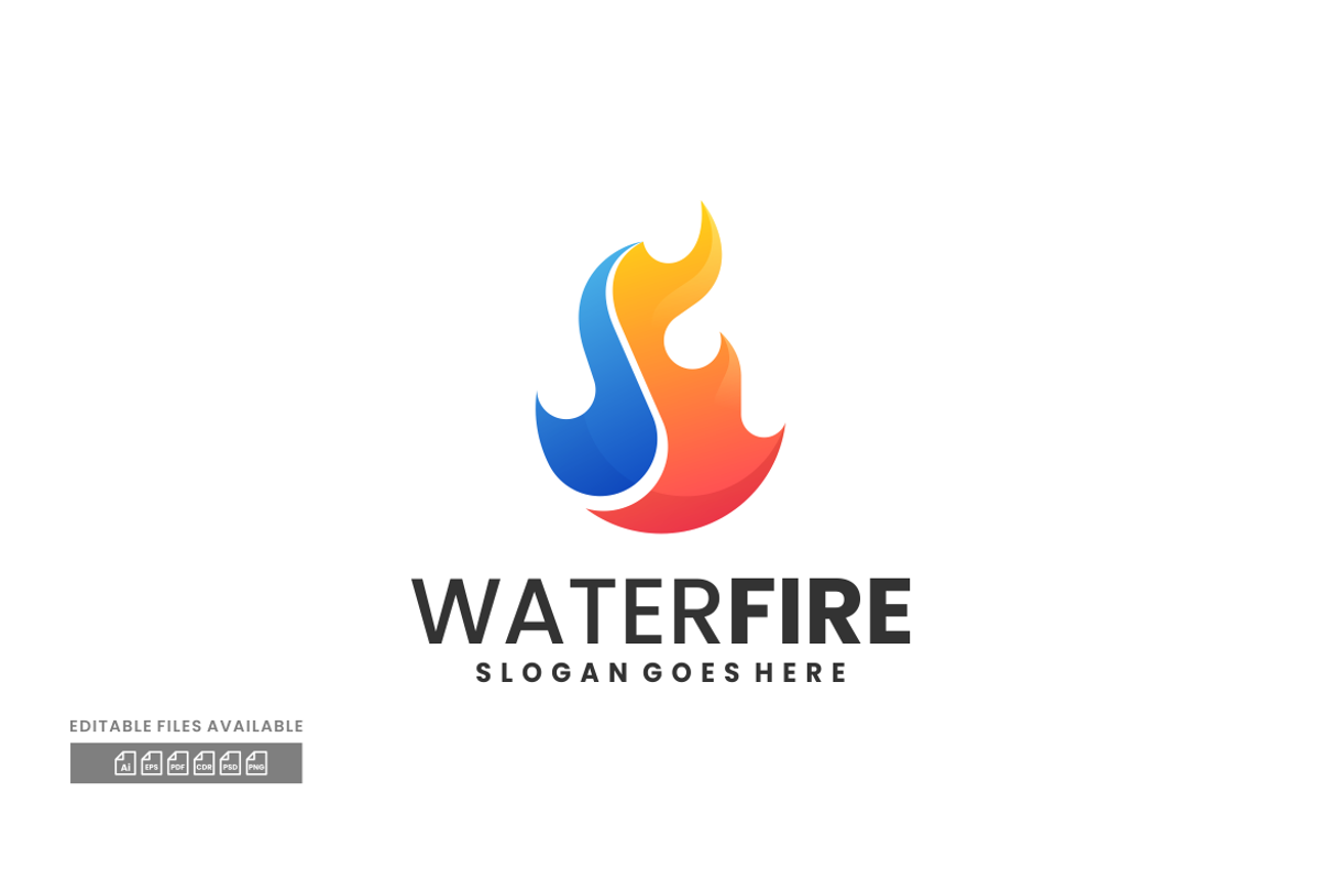 Water Fire Gradient Colorful Logo, a Branding & Logo Template by ivan_artnivora