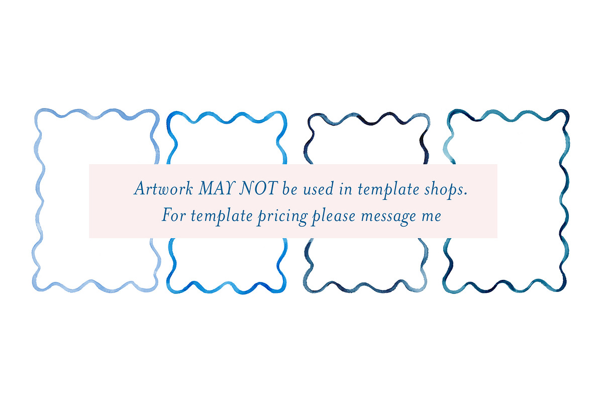 Watercolor Squiggle Wavy Frame, a Decorative Illustration by Lavender And Sea (Photo 6 of 6)
