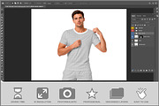 T-shirt Shoulder Stretch PSD, a Shirt Mockup by Bruno's Shop (Thumbnail 2 of 3)