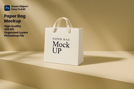 Minimal Paper Bag Mockup, a Mockup by GenesisCreativeCo