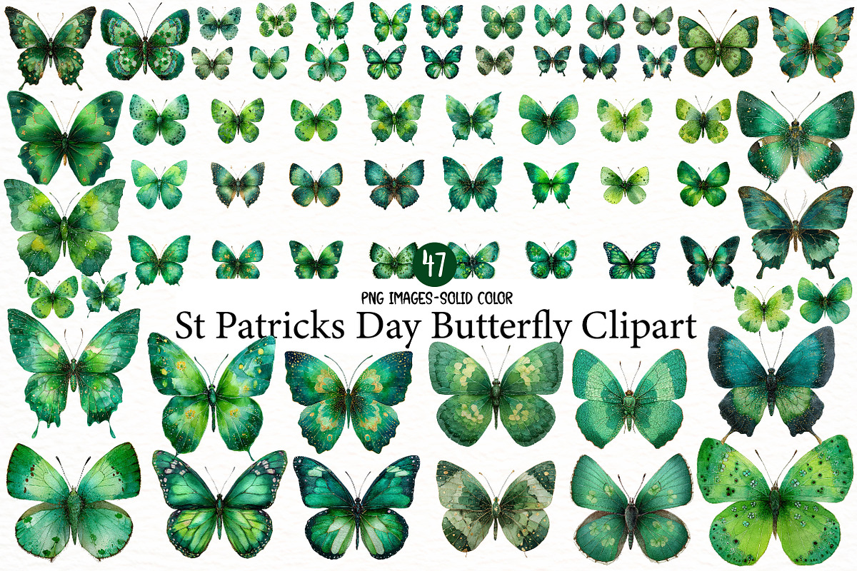 St Patricks Day Butterfly Clipart, an Illustration by Designworld (Photo 1 of 6)