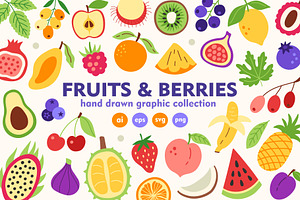 Fruits Clipart and Patterns +SVG, a Graphic by Katrinelly