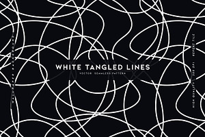 White Tangled Lines, a Background Graphic by MalyskaStudio
