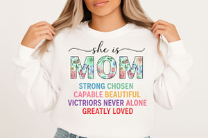 She is Mom Mother's Day PNG Sublimat, an Illustration by Designking