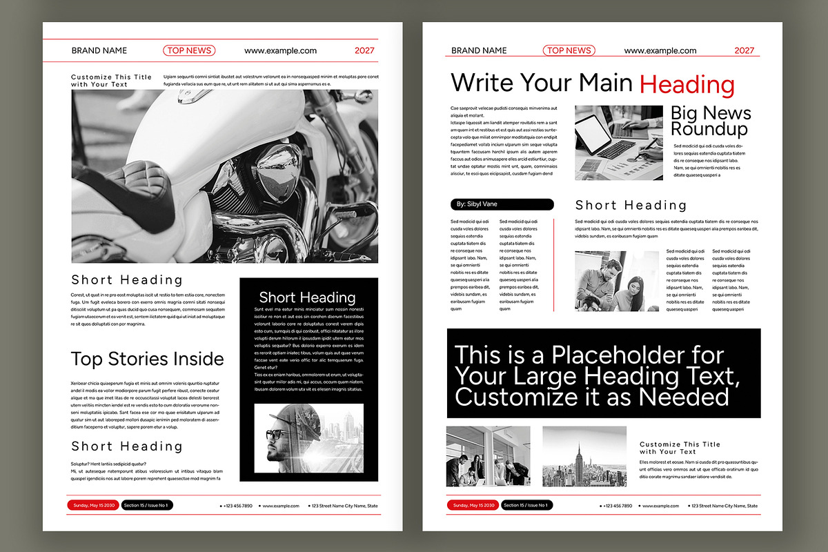 Newsletter Design Layout, a Magazine Template by ContestDesign (Photo 2 of 2)