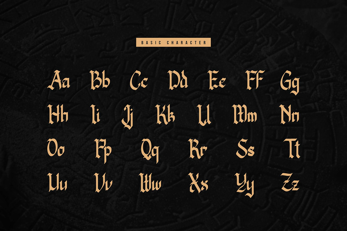 Rudra Great | Blackletter Typeface, a Blackletter Font by Denustudios (Photo 10 of 14)