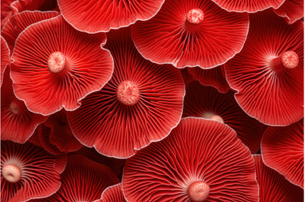 Whimsical Red mushroom pattern, a Nature Photo by Ylivdesign