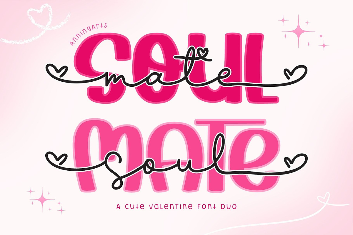Soulmate - Font Duo, a Script Font by AnningArts (Photo 1 of 8)