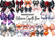 Halloween Coquette Bow Clipart, an Illustration by DreamArtGraphic (Thumbnail 1 of 5)