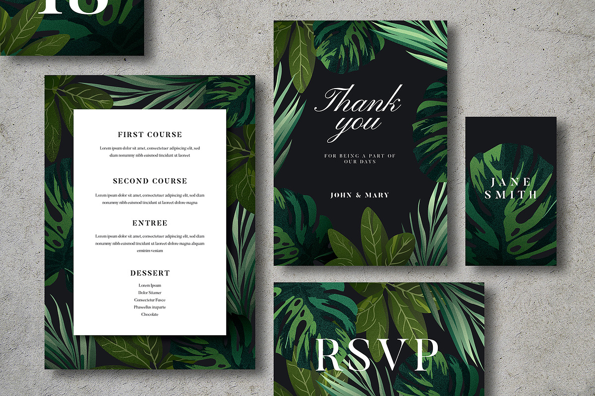 Tropical Wedding Invitation Suite, an Invitation Template by Vynetta (Photo 4 of 5)