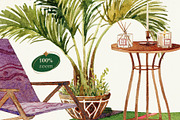 Tropical jungle - watercolor set, a Decorative Illustration by Pamyatka Shop (Thumbnail 18 of 27)