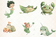 Under the Sea Watercolor Clipart, an Illustration by DreamCafeArt (Thumbnail 5 of 7)