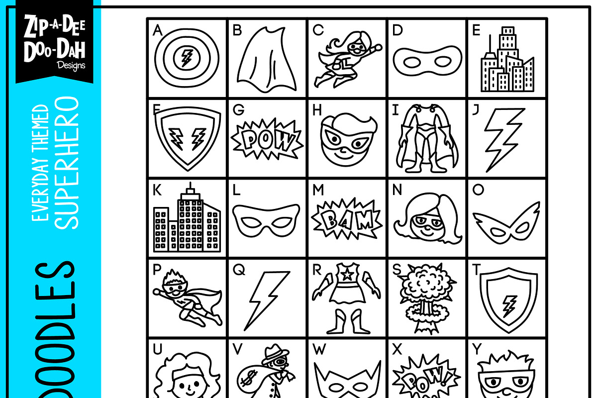 Superhero Doodle Font preview 2
