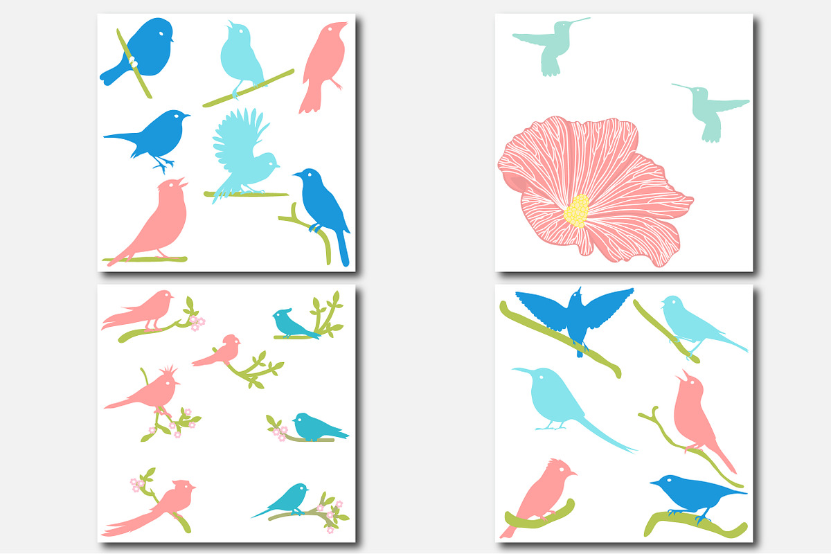 Bird silhouettes, Vector Collection, an Object Graphic by Orangepencil (Photo 2 of 6)