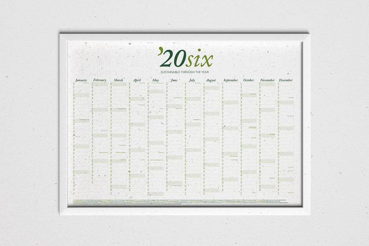 2026 Eco Wall Calendar: Herbal Green preview 5