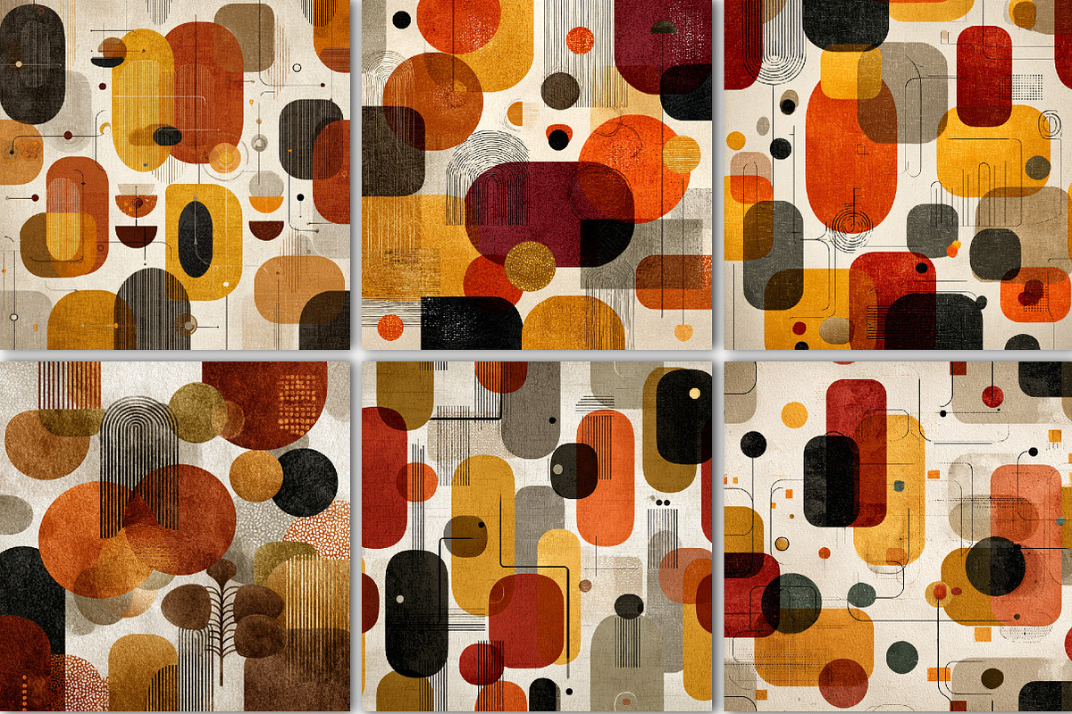 Autumn Abstract Seamless Pattern, a Pattern Graphic by Black Bird Studio (Photo 4 of 6)
