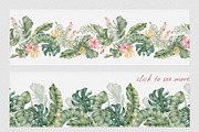 Tropical leaves watercolor patterns, a Pattern Graphic by Kate Lanbina (Thumbnail 13 of 16)
