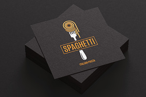 Spaghetti on fork design.