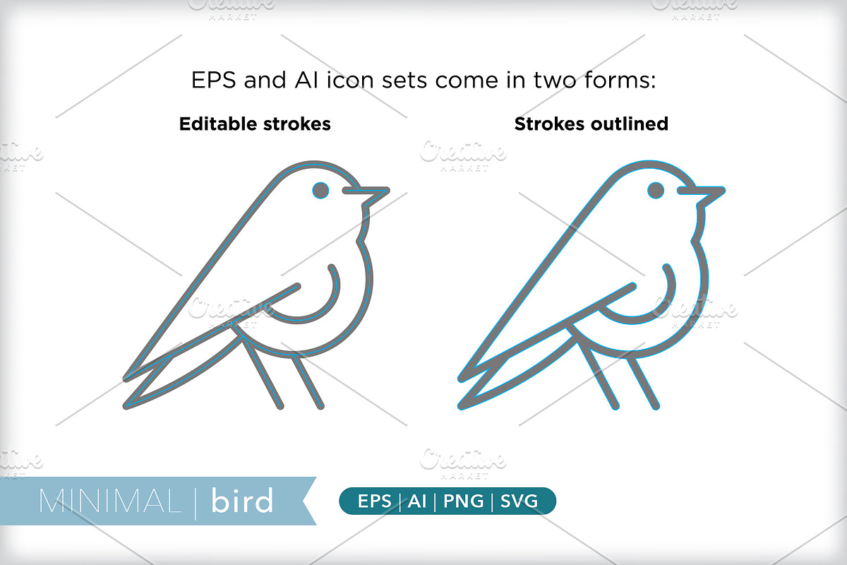 Minimal bird icons, an Outline Icon by Picture Window (Photo 3 of 5)