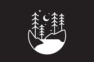 nature outdoor forest river logo, a Branding & Logo Template by devastd