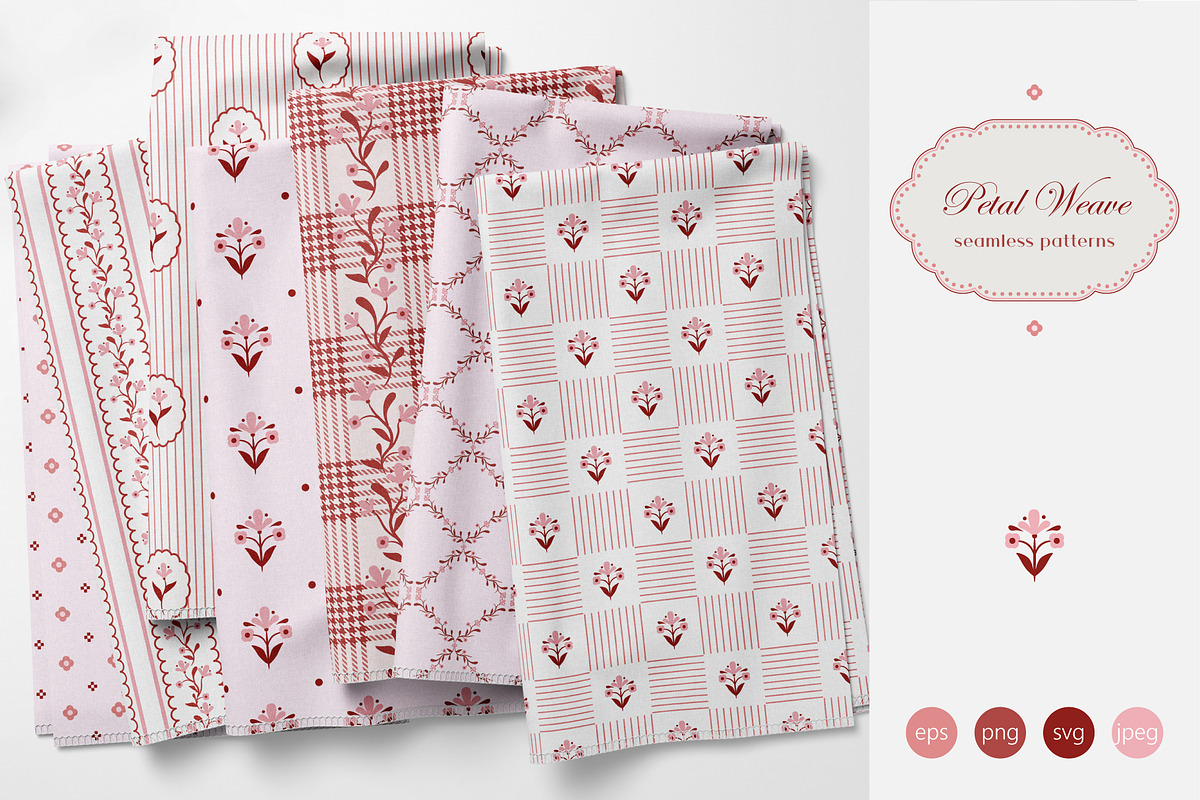 Petal Weave - Seamless Patterns, a Pattern Graphic by InaCorart (Photo 1 of 9)