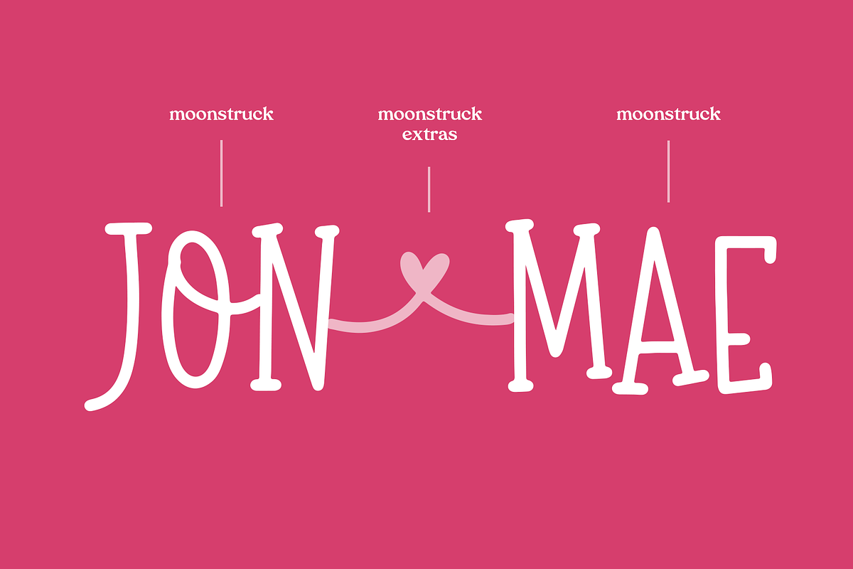 Moonstruck | Font with Extras preview 2