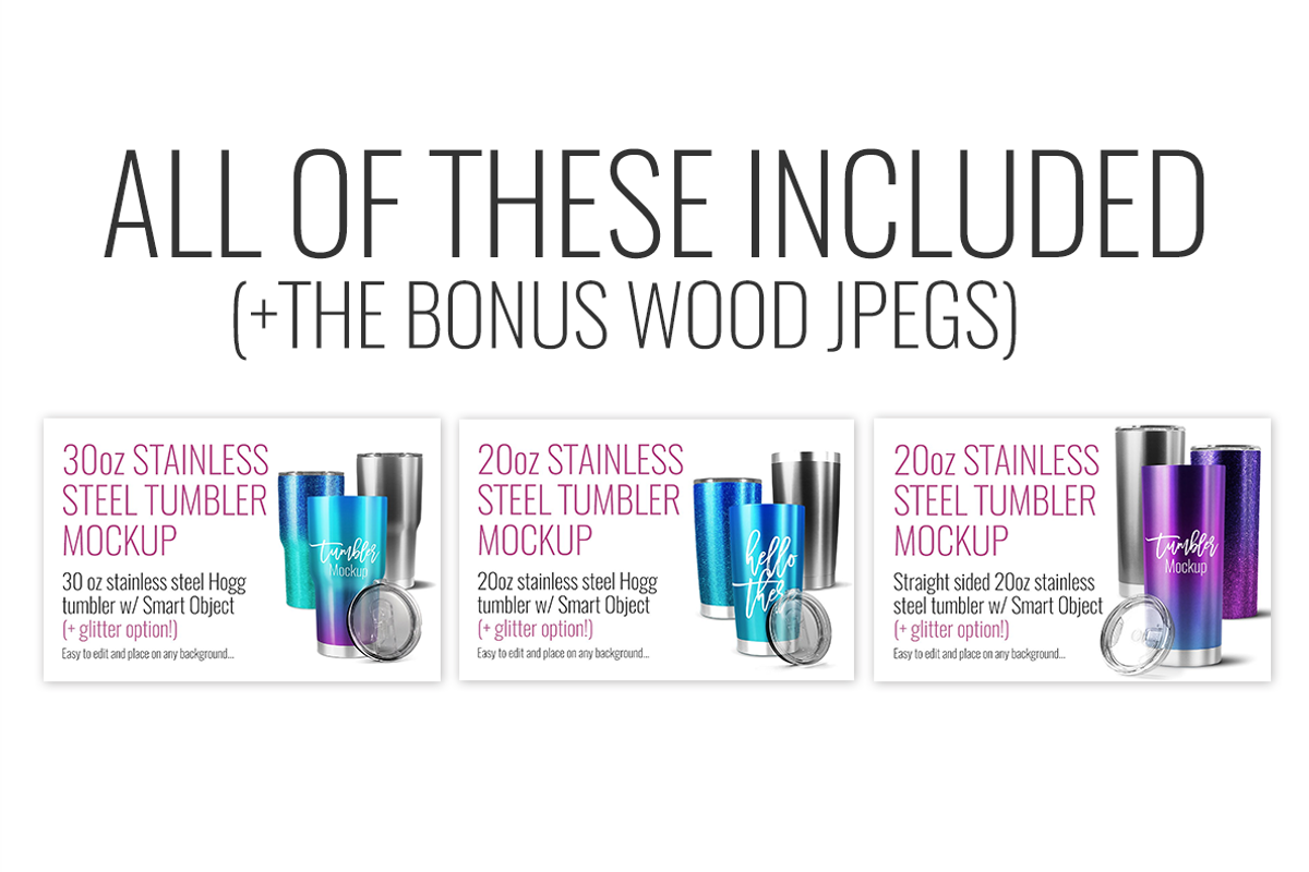 Stainless Tumbler Mockup Bundle, a Product Mockup by SarahDesign (Photo 2 of 3)