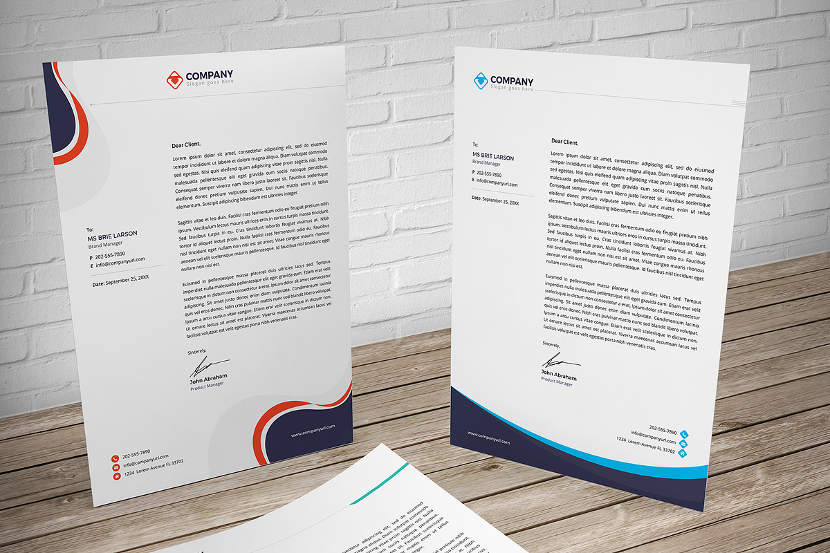 Letterhead Template v1, a Stationery Template by Miyaji75 (Photo 2 of 5)