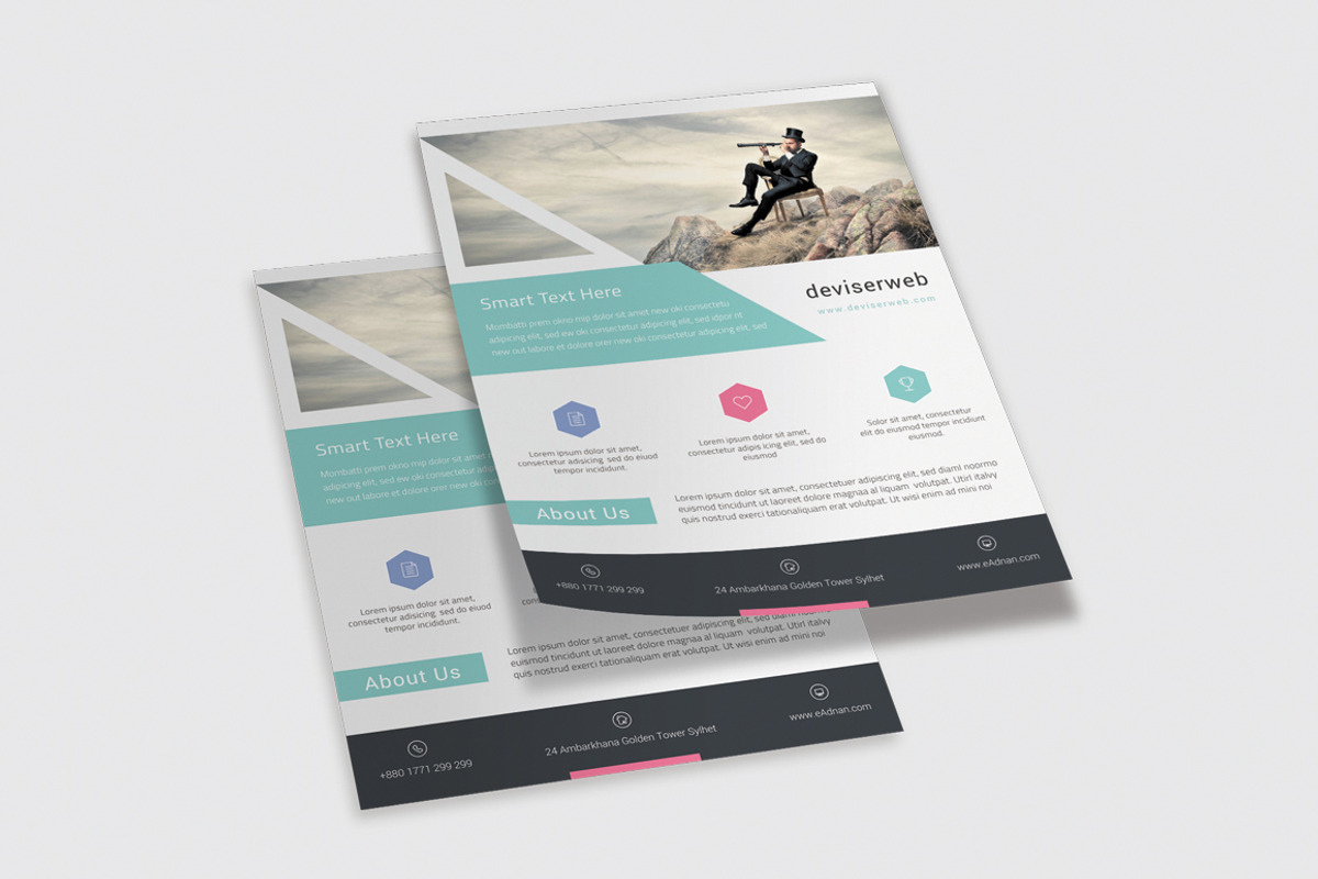 Modern Agency Flyer Templates, a Flyer Template by DeviserWeb (Photo 3 of 4)