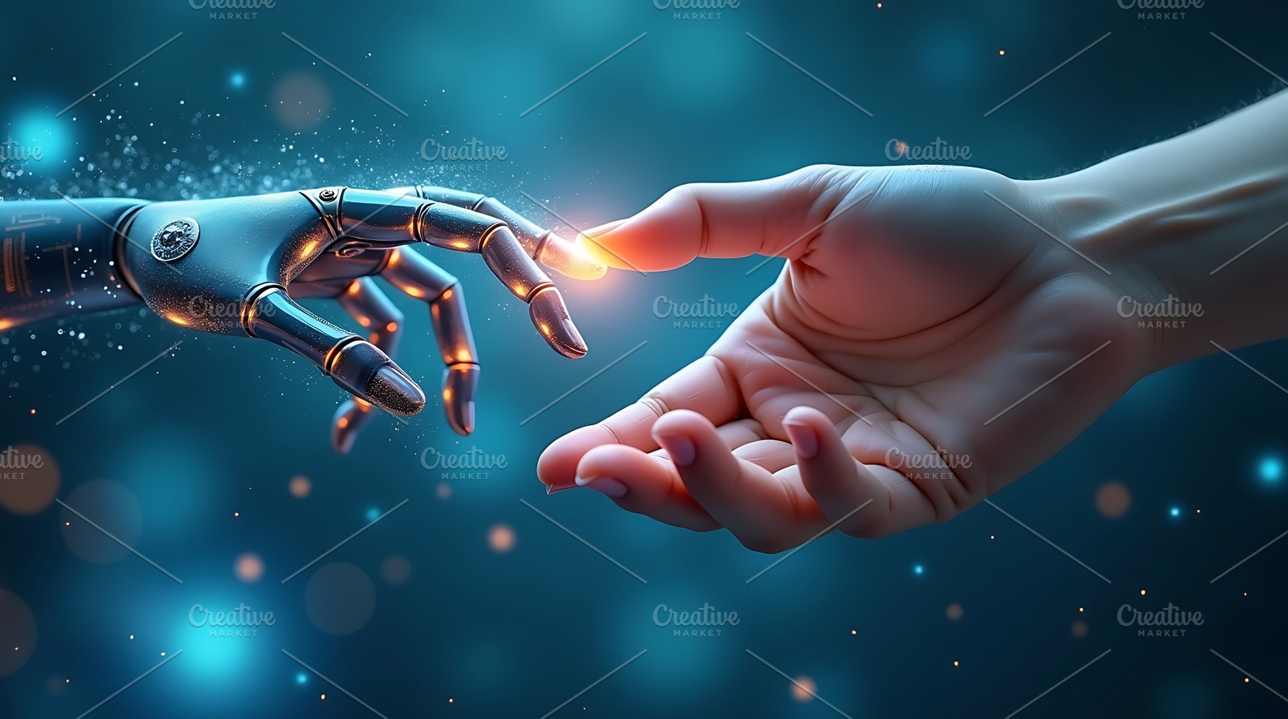 Artificial intelligence and human, a Technology Photo by Artonix
