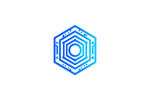 Modern Hexagonal Geometric Tech Logo, a Branding & Logo Template by Vectorium Studio