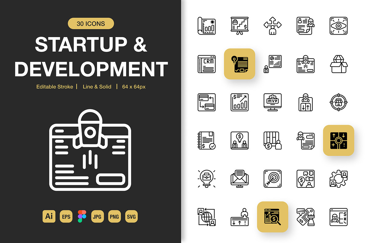 Startup and Development Icons, an Icon by Spacepixel Creative (Photo 1 of 3)