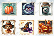 Halloween Postage Stamp Sublimation, a Graphic by designcity5 (Thumbnail 2 of 5)