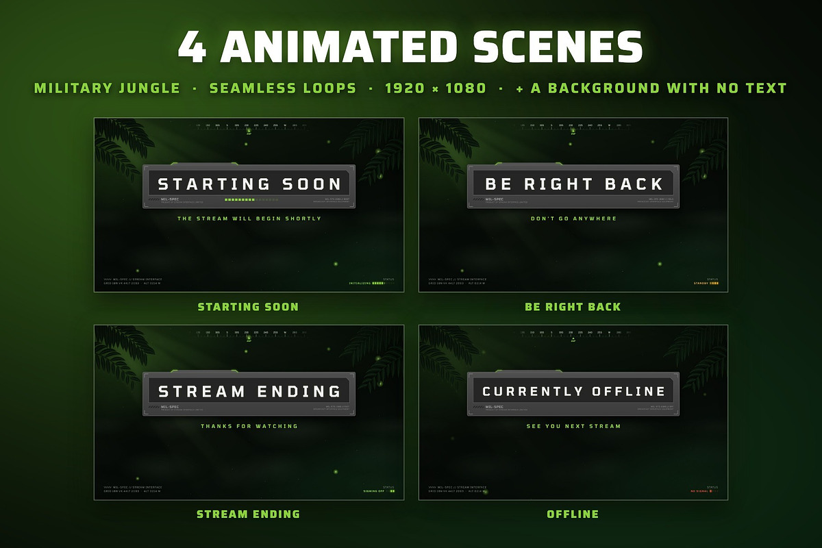Predator Stream Overlay Package for Twitch & YouTube