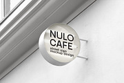 Round neon signboard mockup, a Product Mockup by eezo (Thumbnail 3 of 6)
