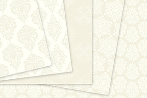 28 Ivory Damask Digital Papers