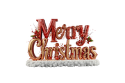 3D Merry Christmas Letter Stand, a Seasonal Illustration by Creative design (Thumbnail 3 of 7)