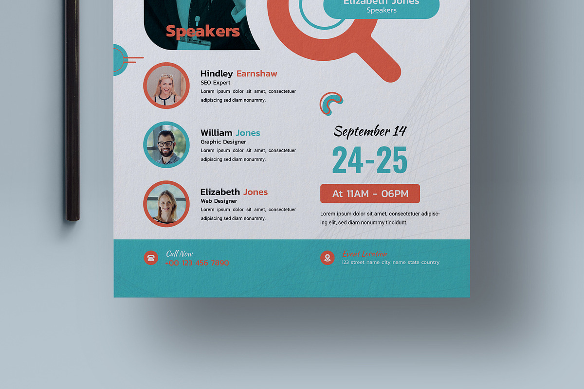 Business Conference Flyer Layout, a Flyer Template by MightyDesign (Photo 5 of 8)