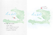 Watercolor Map of Haiti, an Illustration by Beloved Paper (Thumbnail 3 of 6)