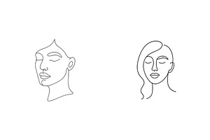 Modern line art depicting two female, an Illustration by ZinetroN