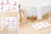 Watercolor Yoga Set, a Healthcare Illustration by Tabiti (Thumbnail 13 of 30)