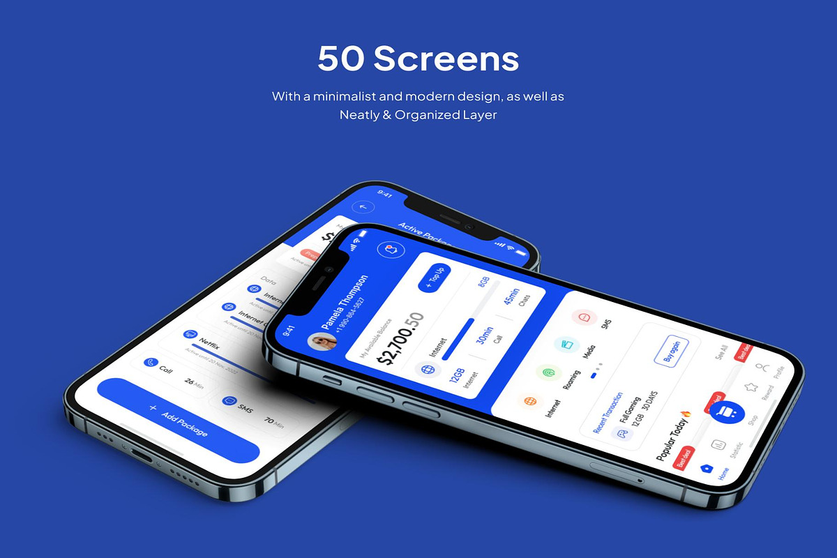Speedy Internet Provider App UI Kits, an UI Kit Template by Creative Perspective (Photo 3 of 6)