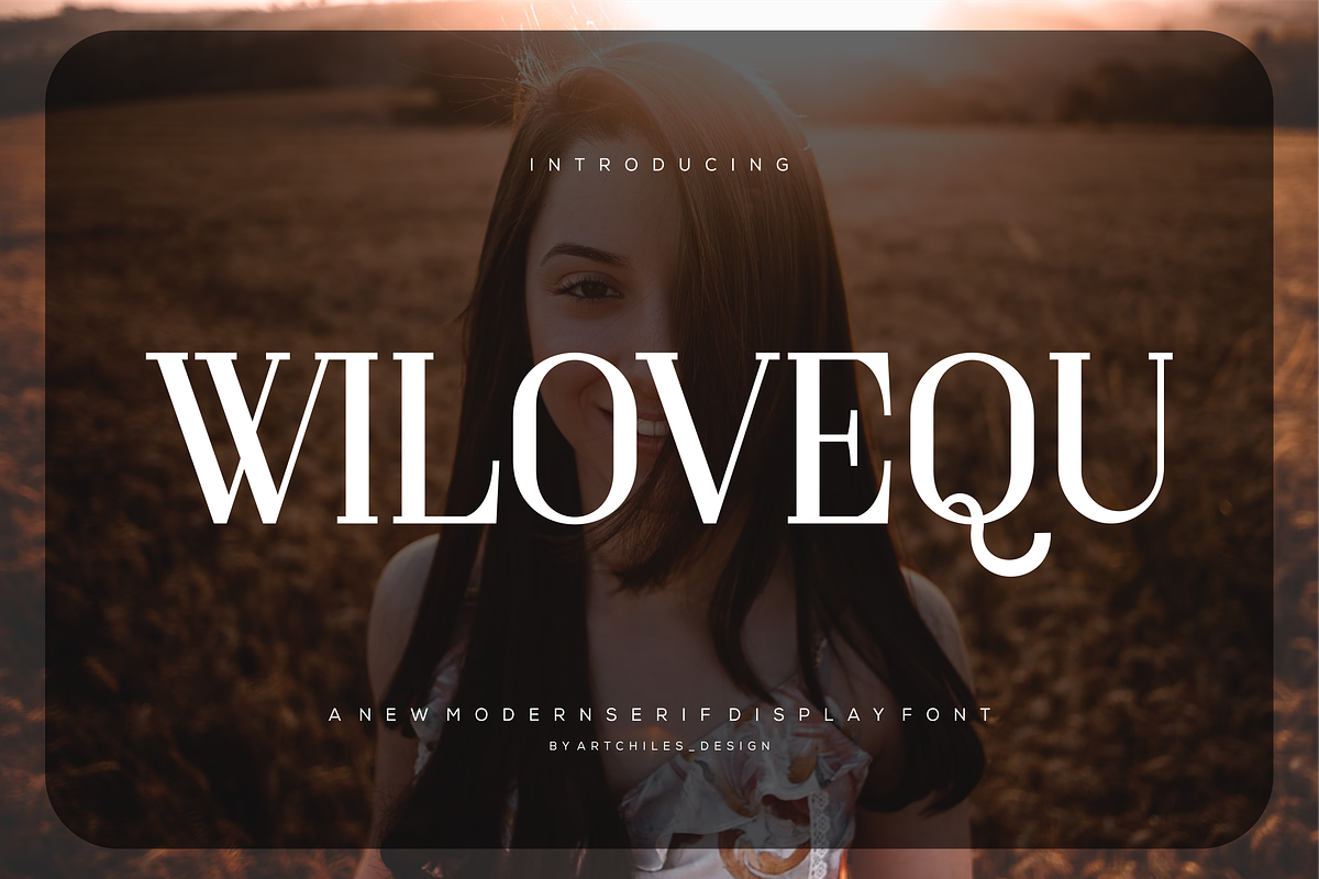 Wilovequ - Font, a Slab Serif Font by artchiles_design (Photo 1 of 5)