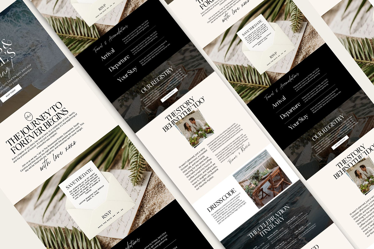 Beach Wedding Website Template preview 6