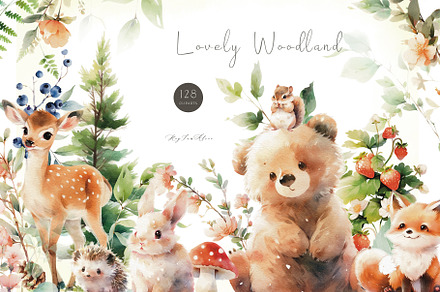Lovely Woodland, an Animal Illustration by heyiamalice