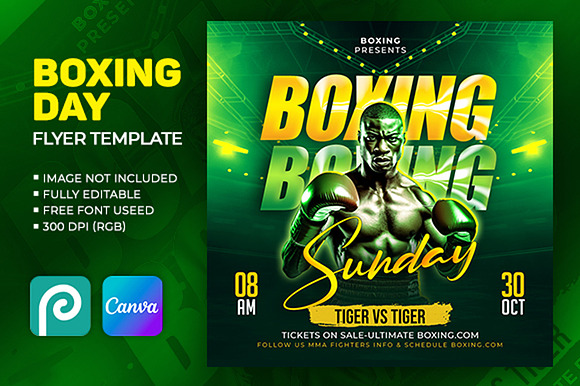Boxing Flyer Template preview 3