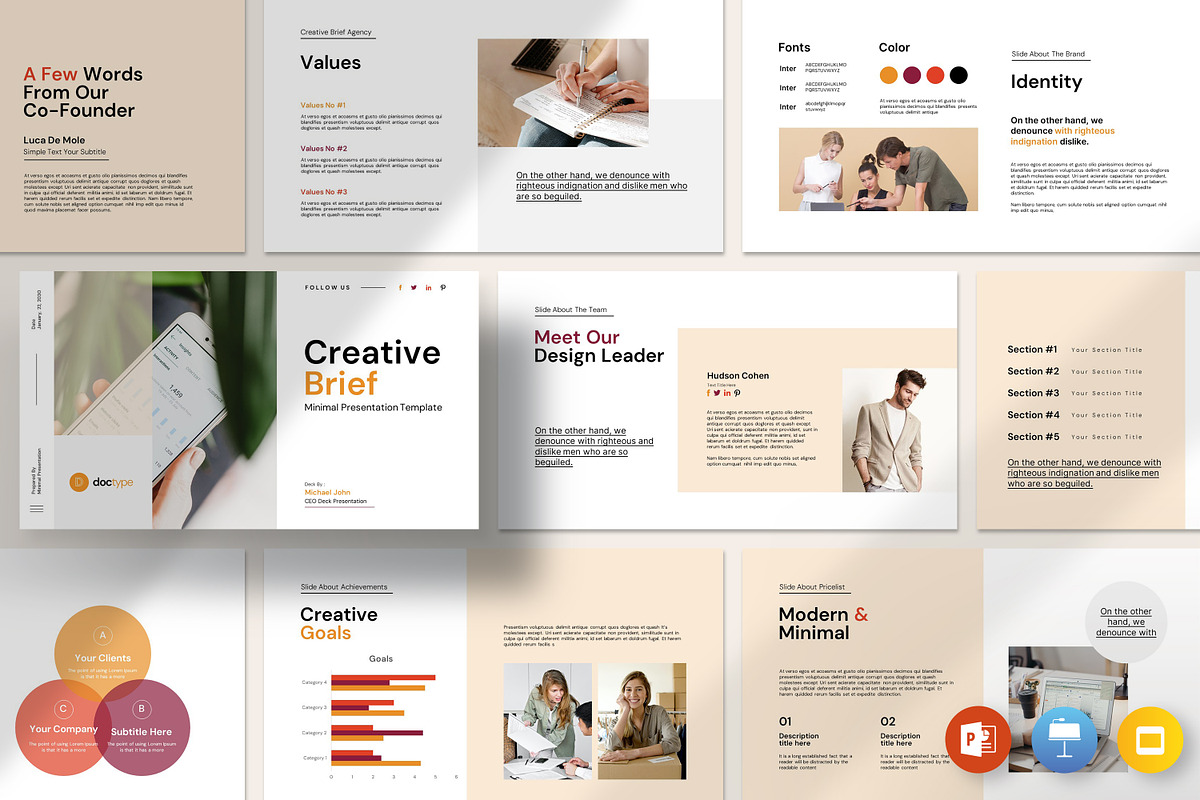 Creative Brief Presentation Template, a Presentation Template by evgenystudio (Photo 1 of 9)