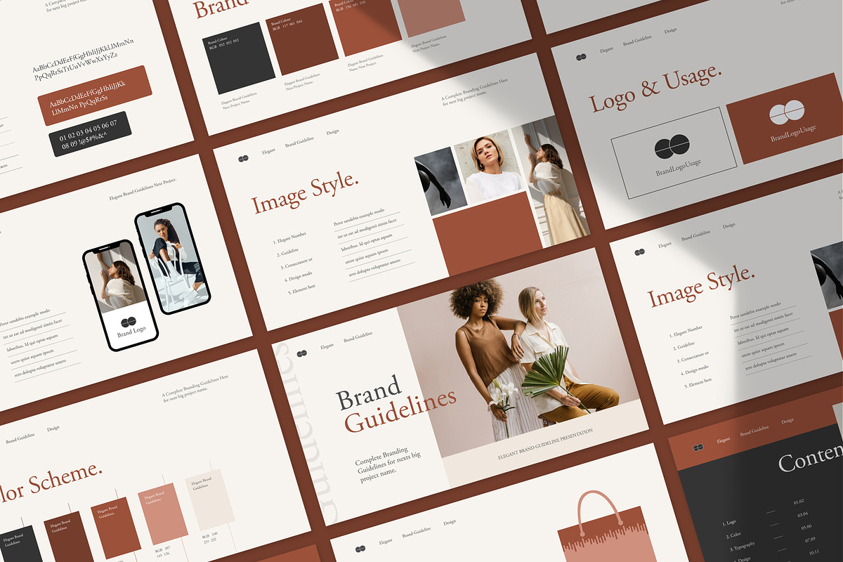 Brand Guidelines Template, a Presentation Template by UpSolution (Photo 3 of 8)