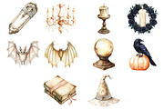 Watercolor Ivory Gothic Halloween, an Illustration by Daily.Designs (Thumbnail 2 of 3)