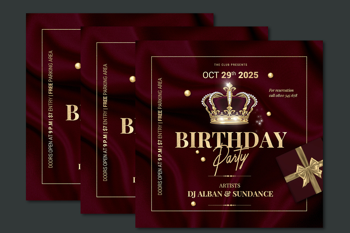 Birthday or Anniversary Party Flyer, a Flyer Template by Corrella Design (Photo 3 of 3)